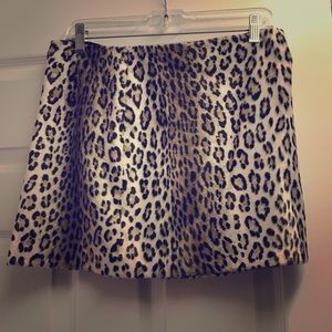 Milly leopard mini skirt
